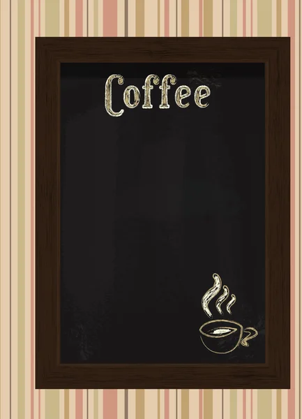 Café preto placa — Vetor de Stock