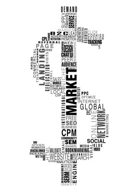 Market and Web Word Cloud 2 clipart