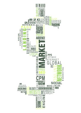 Market and Web Word Cloud 3 clipart