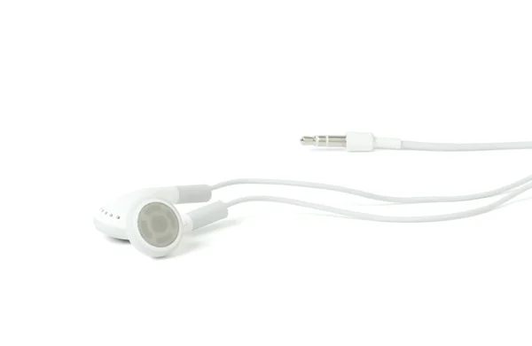 Λευκά ακουστικά — Φωτογραφία Αρχείου