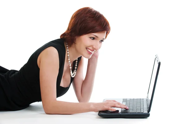 Woman with laptop. — Stock Photo, Image