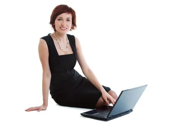 Žena s laptopem. — Stock fotografie