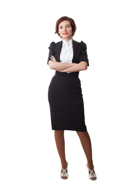 Attraente donna d'affari con le braccia incrociate — Foto Stock