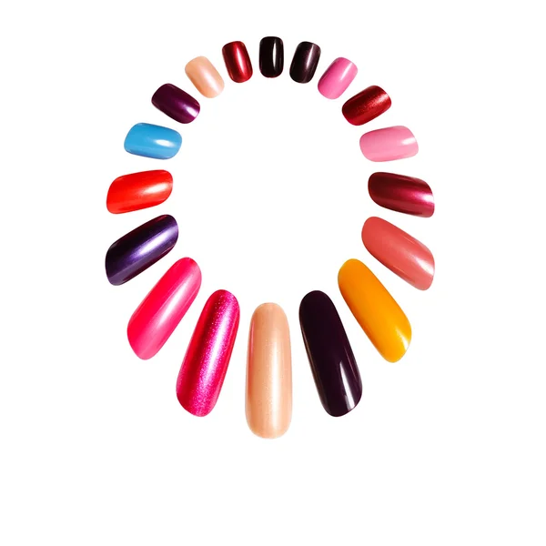 Kolorowe paznokcie — Zdjęcie stockowe