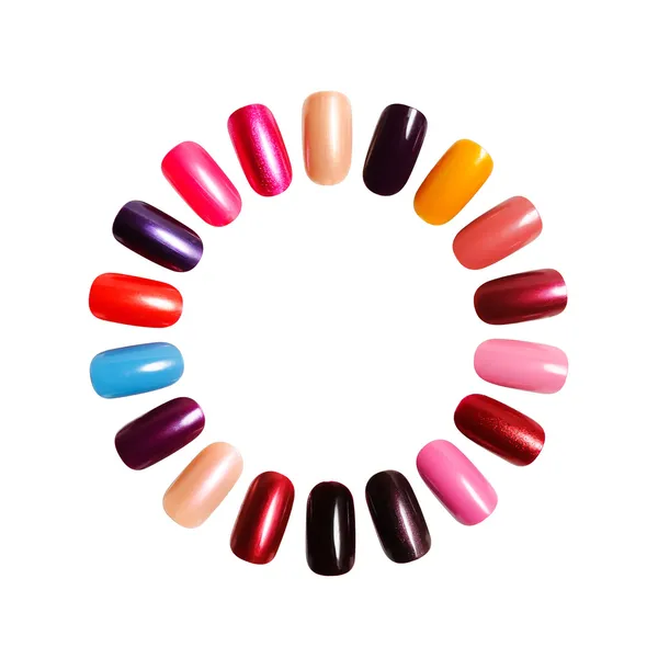 Kleurrijke nagels Stockfoto