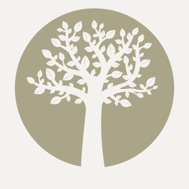 Tree On Grey clipart