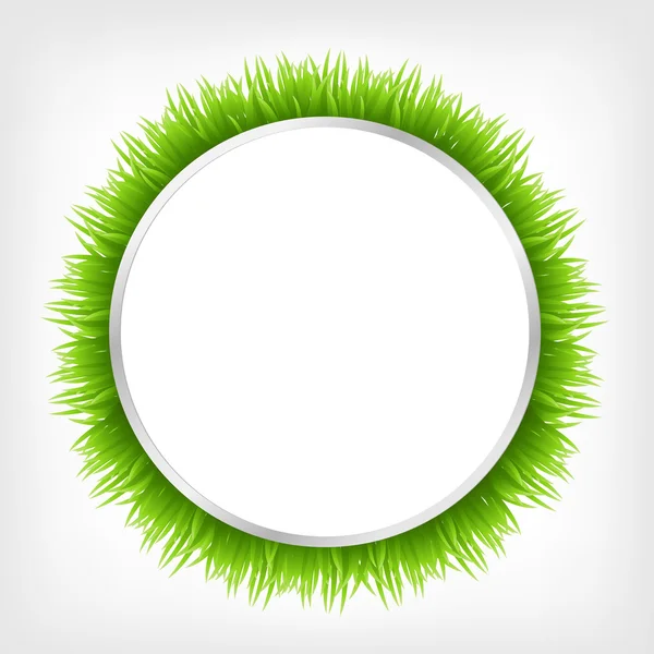 Circle With Grass — Stock Vector