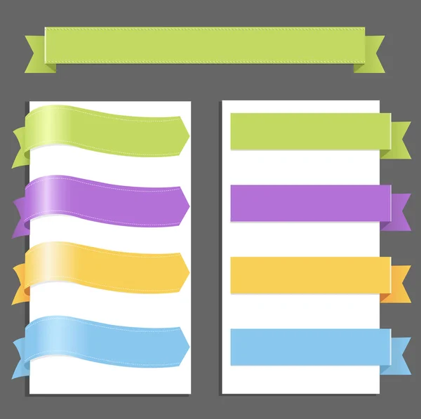 Set rubans pastel — Image vectorielle