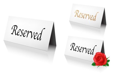 Reserved Sign clipart