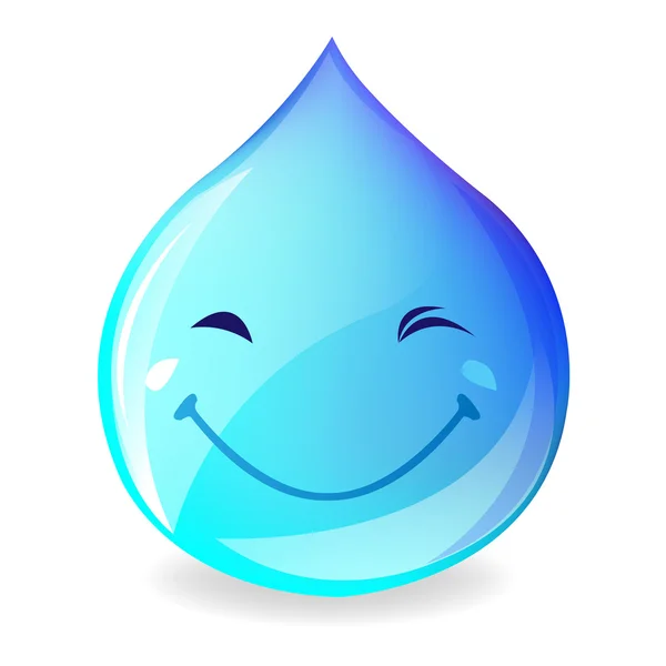 Une goutte d'eau souriante — Image vectorielle