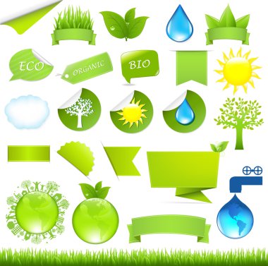 Collection Eco Design Elements clipart