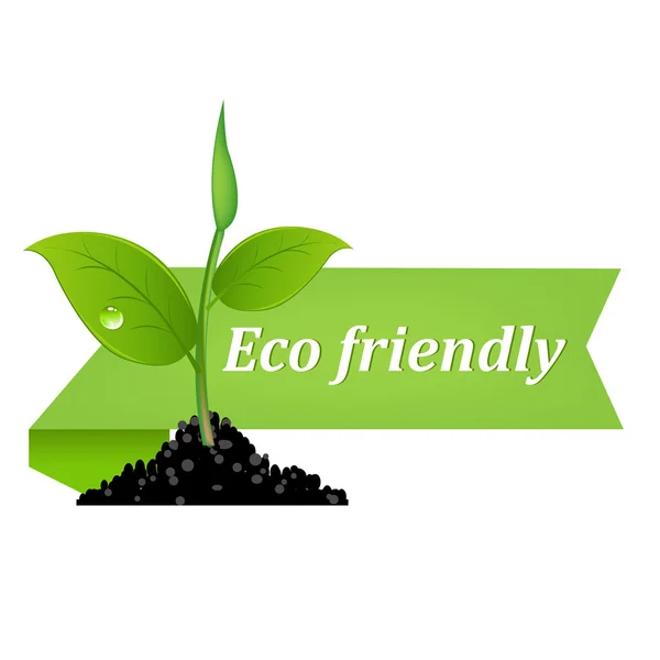 Banner Eco amigável — Vetor de Stock