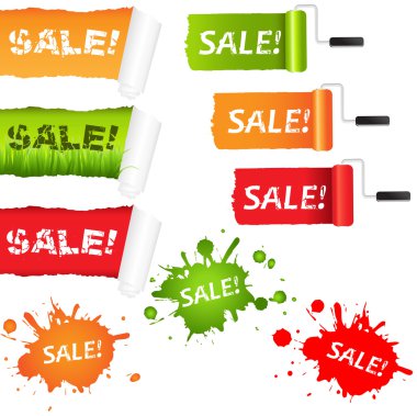 Set Sale Paper Elements clipart