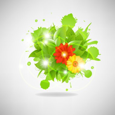 Abstract Flowers clipart