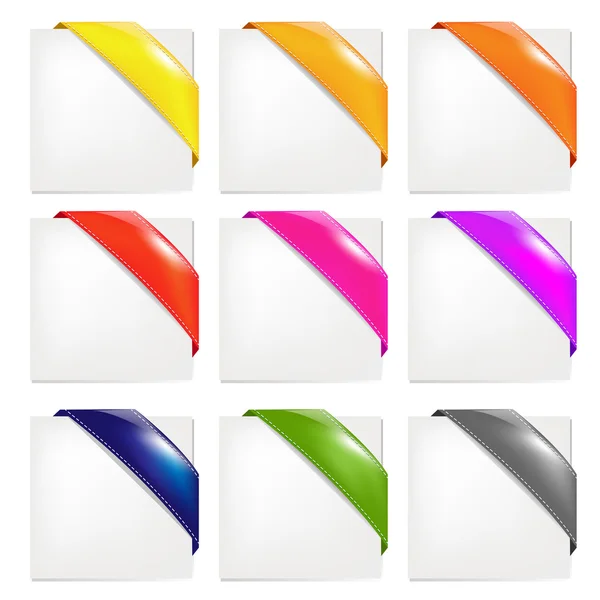 Conjunto de cintas de color — Vector de stock