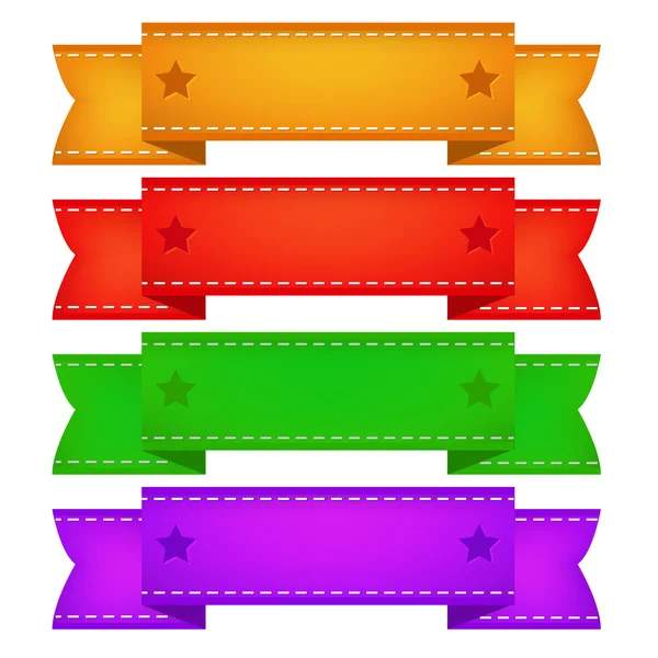 Conjunto de cintas de color — Vector de stock