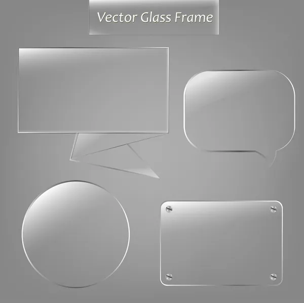 Glas ramuppsättning Vektorgrafik