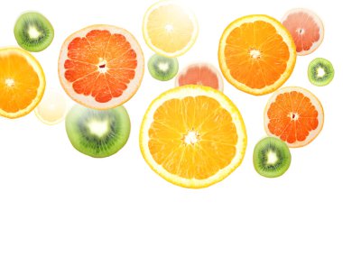 Juicy fruit falling clipart