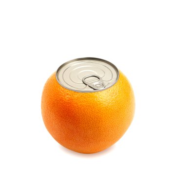 Fresh orange over white