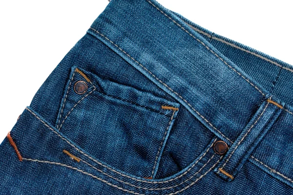 Blå jeans närbild — Stockfoto