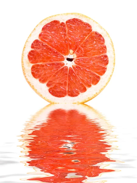 Fresh grapefruit over white — Stock Photo, Image