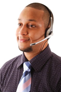 Business support operator clipart