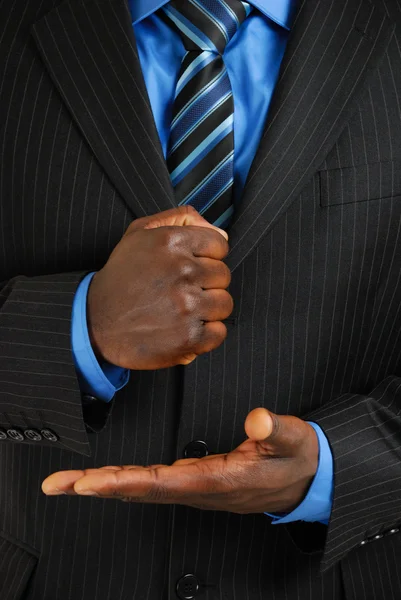 Obchodní muž asertivní gesto — Stock fotografie
