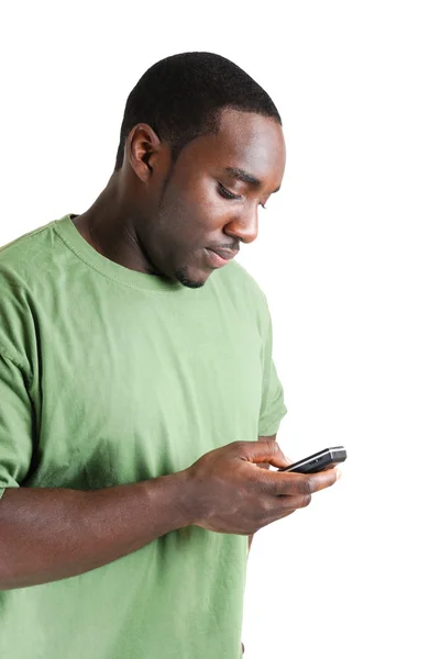 stock image Student dialling mobile phone