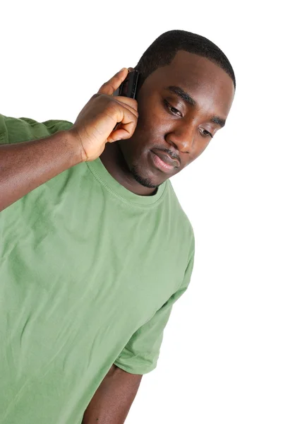 Young student man calling from mobile phone — Stock Photo, Image