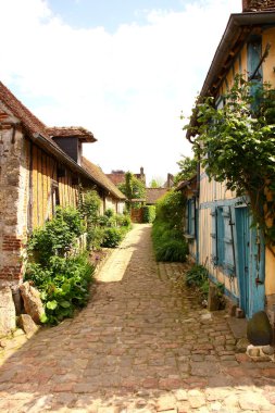 Old house in medieval village clipart