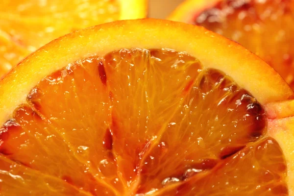 Πορτοκάλια σαγκουίνια φέτα κοντά — Φωτογραφία Αρχείου