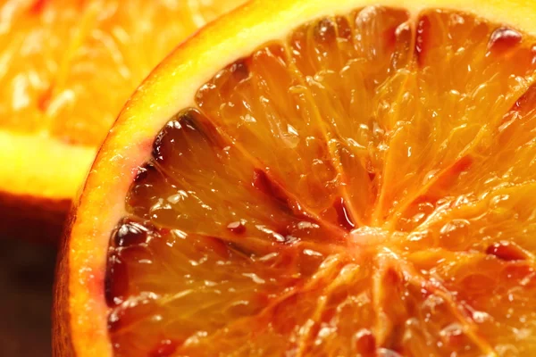 Blood orange slice Close — Stock Photo, Image