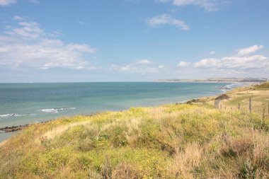 Landscape of the Opal Coast in France clipart