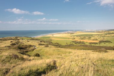 Landscape of the Opal Coast in France clipart