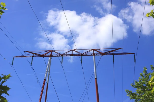 Elektrický pylonu, vysoké napětí — Stock fotografie
