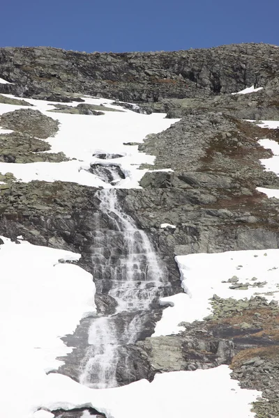 Córregos selvagens e cachoeiras da Noruega no verão — Fotografia de Stock