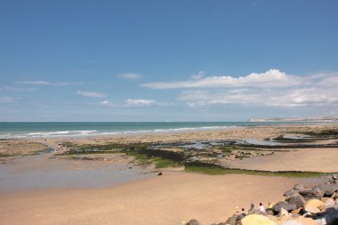 Landscape of the Opal Coast in France clipart