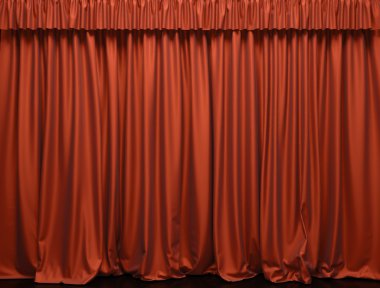 Red curtain on the stage clipart