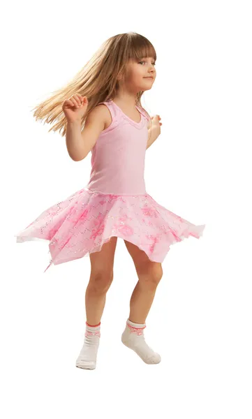 Kislány táncol Stock Kép