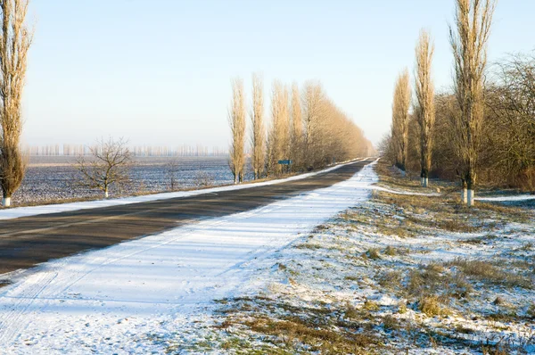 Droga zimą — Zdjęcie stockowe
