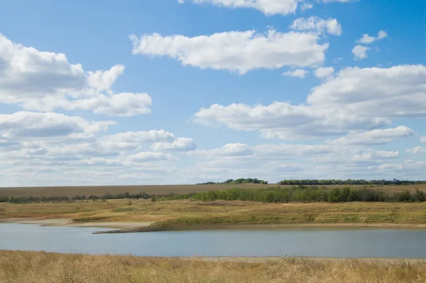 River in steppe — Stock Photo, Image