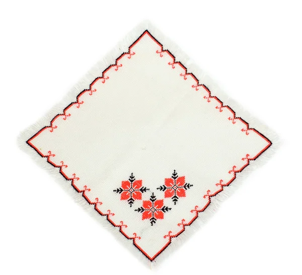 Embroidered serviette — Stock Photo, Image