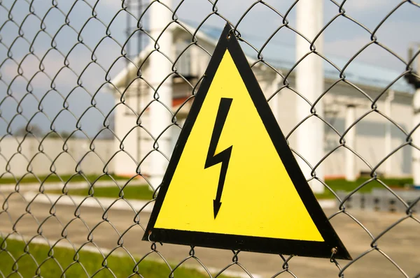 stock image High voltage warning sign