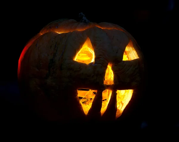 Halloween-Kürbis am Abend — Stockfoto