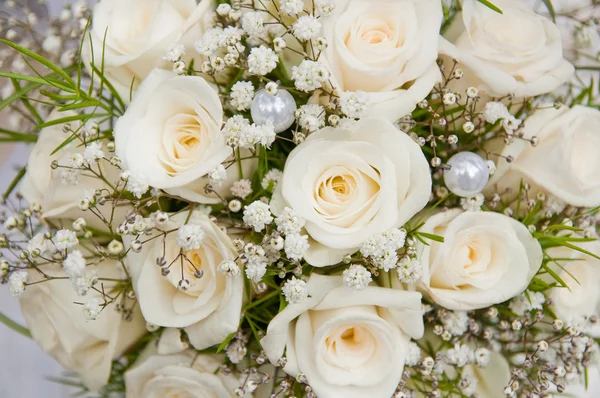 Beyaz düğün buketi — Stok fotoğraf
