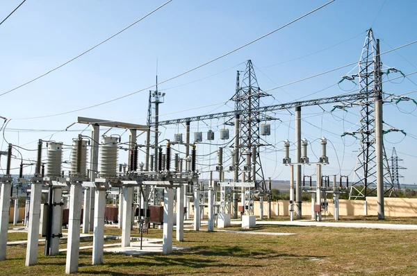 stock image High-voltage substation