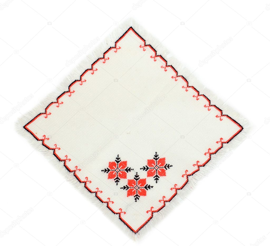 Embroidered serviette