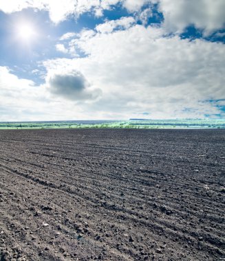 Black ploughed field clipart