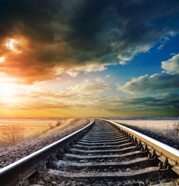 Railway to horizon clipart