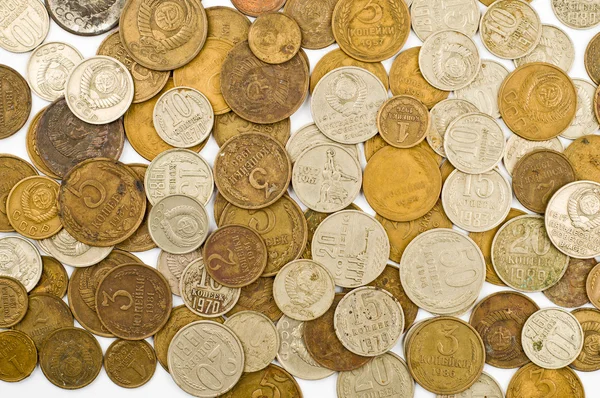 Металлические монеты СССР — стоковое фото